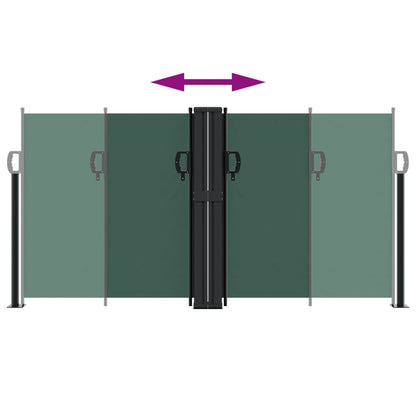 Retractable Side Awning Dark Green 120x1200 cm