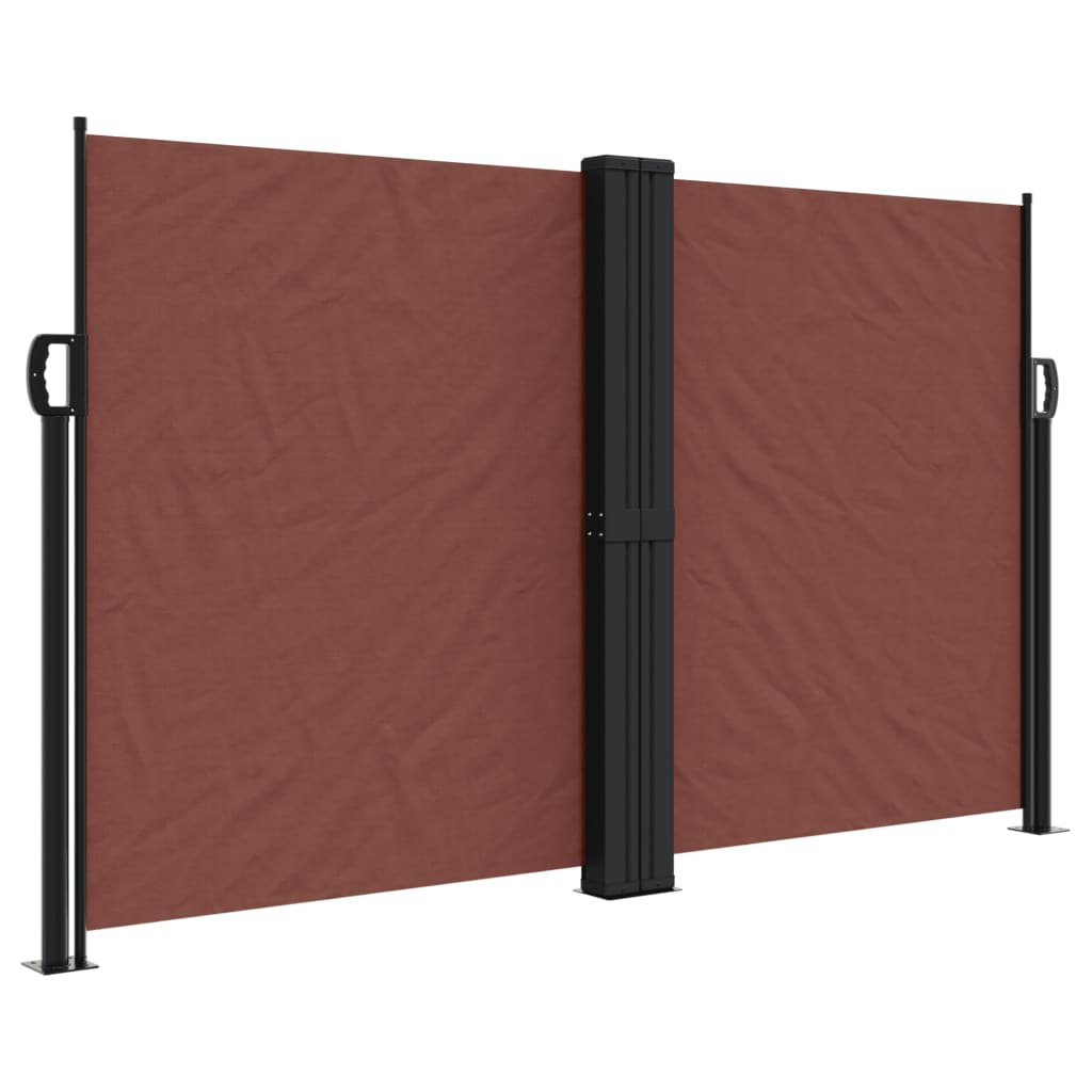 Retractable Side Awning Brown 140x1200 cm