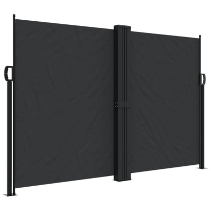 Retractable Side Awning Black 160x1200 cm