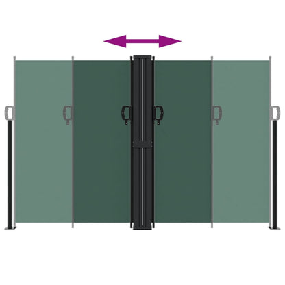 Retractable Side Awning Dark Green 160x1200 cm