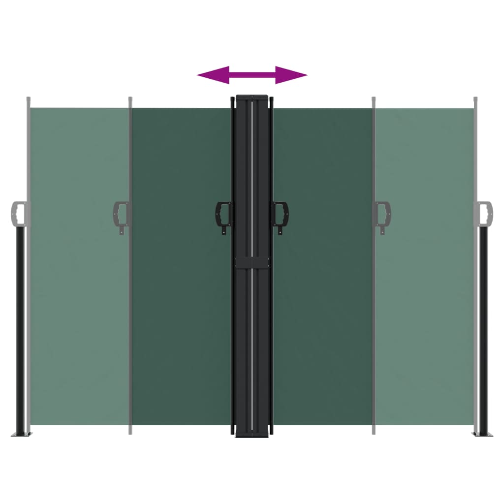 Retractable Side Awning Dark Green 180x1200 cm