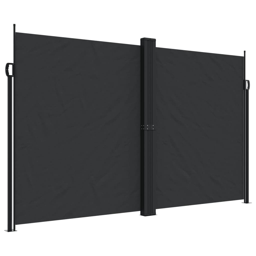 Retractable Side Awning Black 200x1200 cm