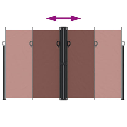 Retractable Side Awning Brown 200x1200 cm