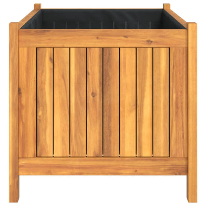 Garden Planter with Liner 80x42x40 cm Solid Wood Acacia