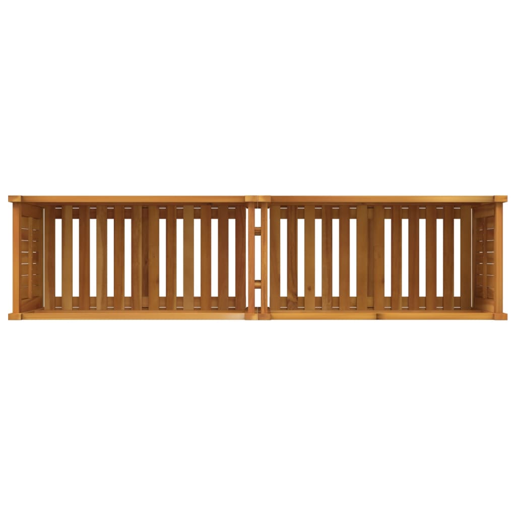 Garden Planter with Liner 153x38.5x50 cm Solid Wood Acacia