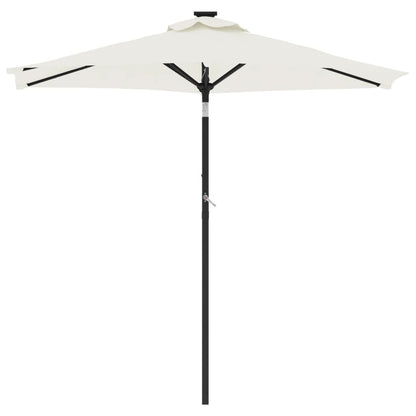 Garden Parasol with Steel Pole White 225x225x212 cm