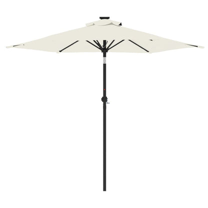 Garden Parasol with Steel Pole White 225x225x212 cm