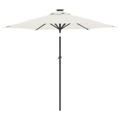 Garden Parasol with Steel Pole White 225x225x212 cm