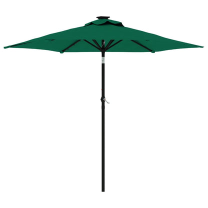 Garden Parasol with Steel Pole Green 225x225x212 cm