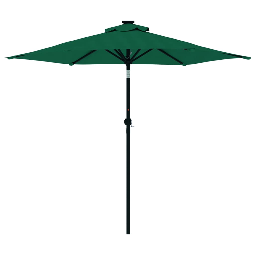 Garden Parasol with Steel Pole Green 225x225x212 cm