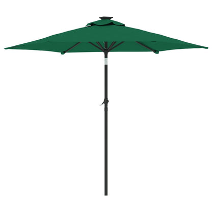 Garden Parasol with Steel Pole Green 225x225x212 cm