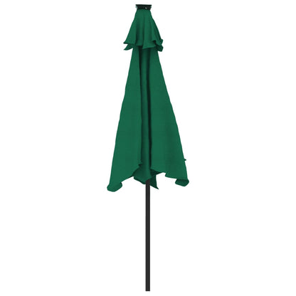 Garden Parasol with Steel Pole Green 225x225x212 cm