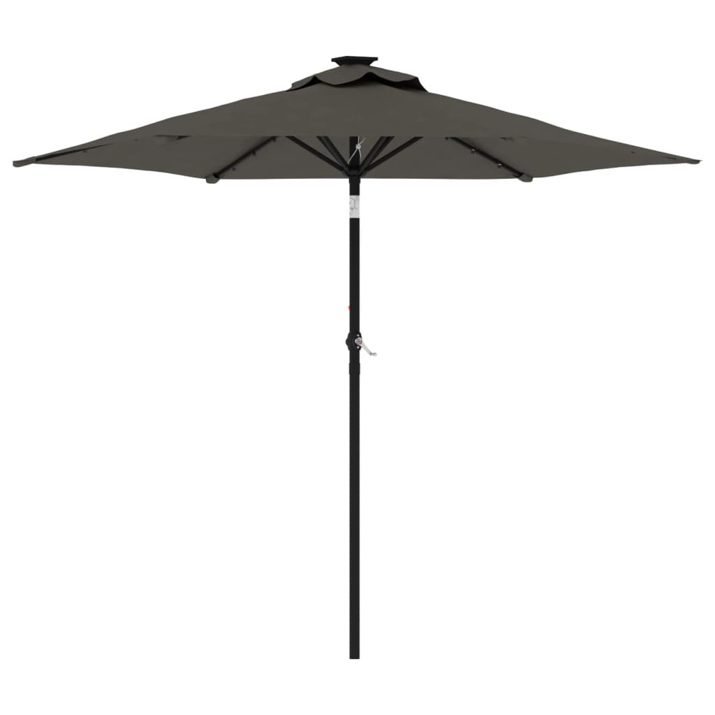 Garden Parasol with Steel Pole Anthracite 225x225x212 cm