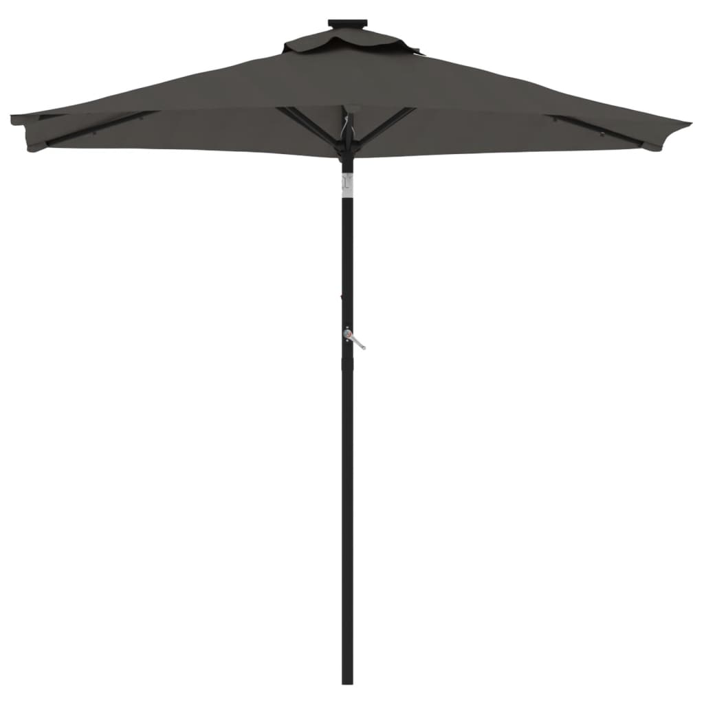 Garden Parasol with Steel Pole Anthracite 225x225x212 cm