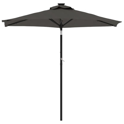 Garden Parasol with Steel Pole Anthracite 225x225x212 cm