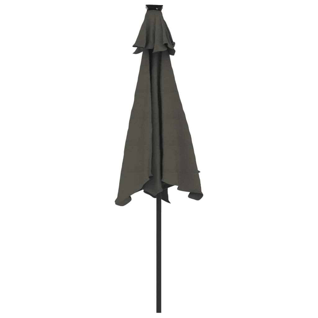 Garden Parasol with Steel Pole Anthracite 225x225x212 cm