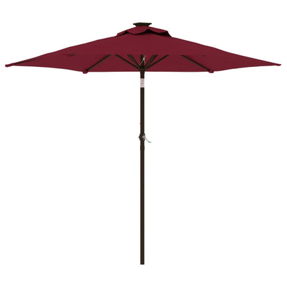 Garden Parasol with Steel Pole Bordeaux Red 225x225x212 cm