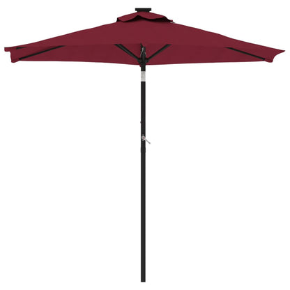 Garden Parasol with Steel Pole Bordeaux Red 225x225x212 cm