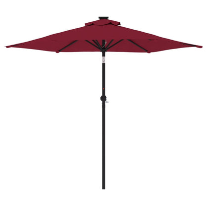 Garden Parasol with Steel Pole Bordeaux Red 225x225x212 cm