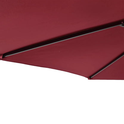 Garden Parasol with Steel Pole Bordeaux Red 225x225x212 cm