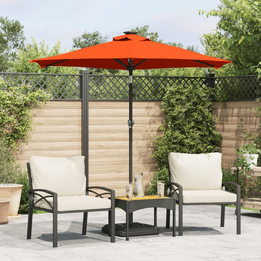 Garden Parasol with Steel Pole Terracotta 225x225x212 cm