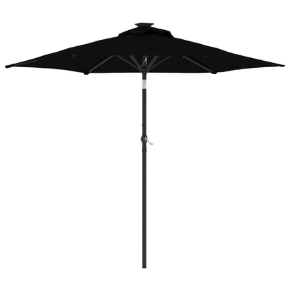 Garden Parasol with Steel Pole Black 225x225x212 cm