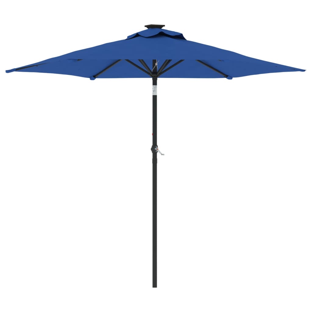 Garden Parasol with Steel Pole Azure Blue 225x225x212 cm