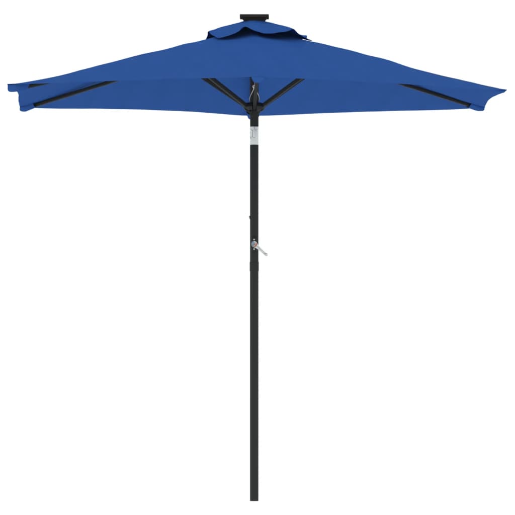 Garden Parasol with Steel Pole Azure Blue 225x225x212 cm