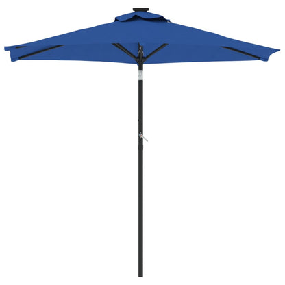 Garden Parasol with Steel Pole Azure Blue 225x225x212 cm