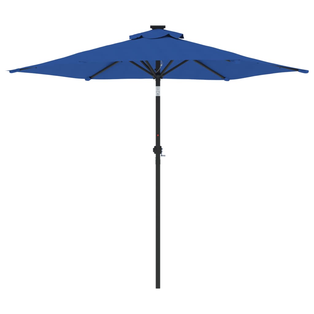 Garden Parasol with Steel Pole Azure Blue 225x225x212 cm