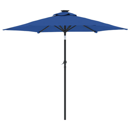 Garden Parasol with Steel Pole Azure Blue 225x225x212 cm