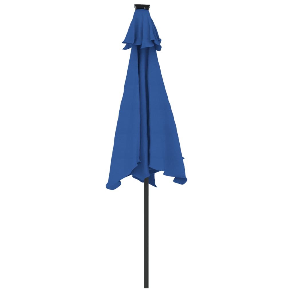 Garden Parasol with Steel Pole Azure Blue 225x225x212 cm