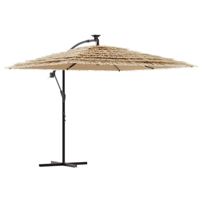 Garden Parasol with Steel Pole Brown 246x246x230 cm