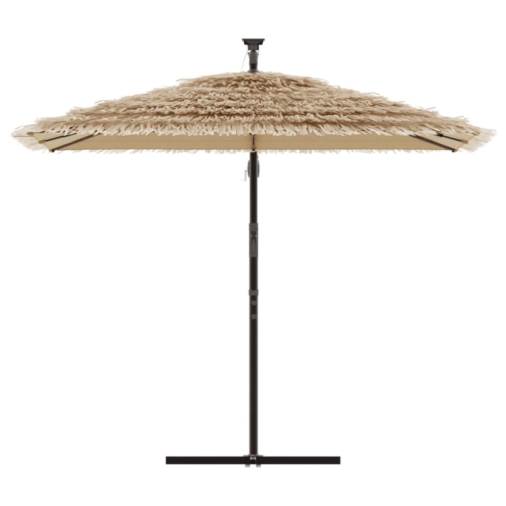 Garden Parasol with Steel Pole Brown 246x246x230 cm