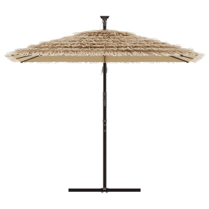 Garden Parasol with Steel Pole Brown 246x246x230 cm