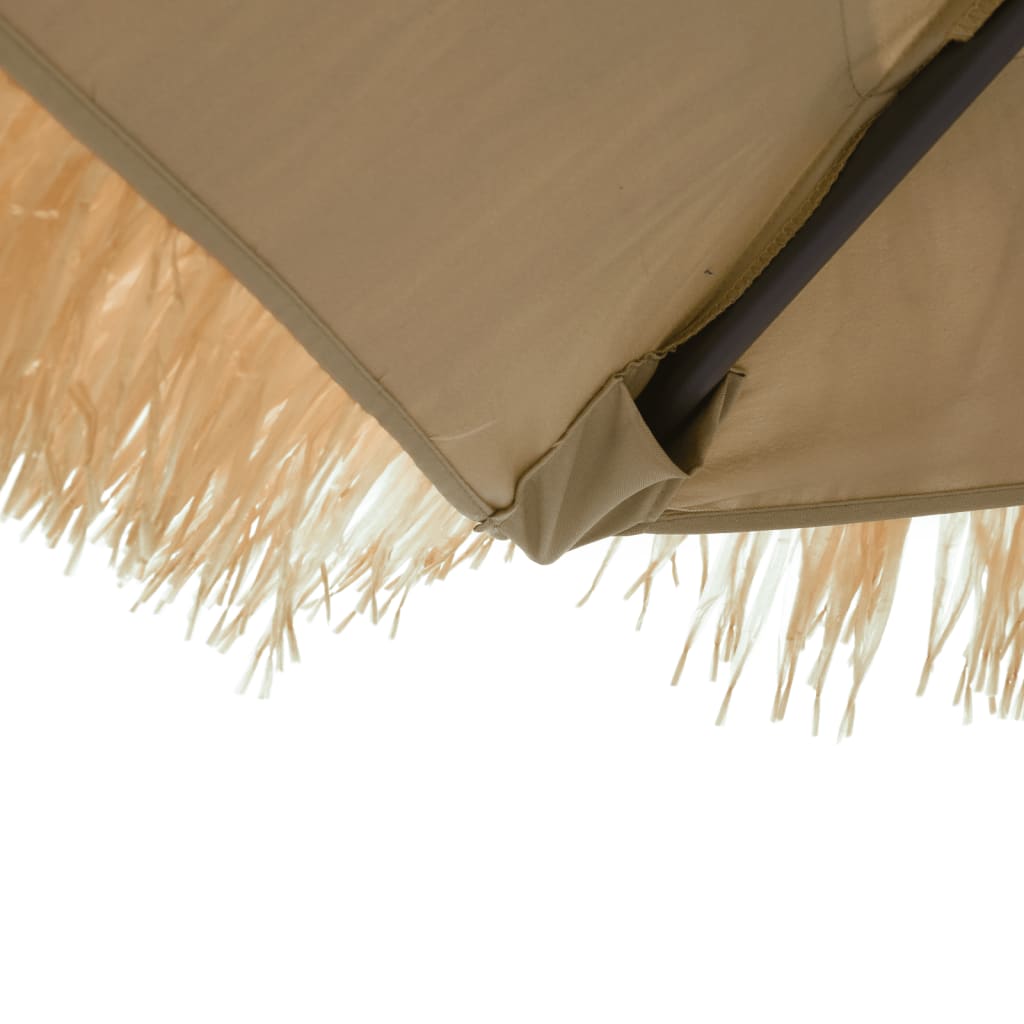 Garden Parasol with Steel Pole Brown 246x246x230 cm