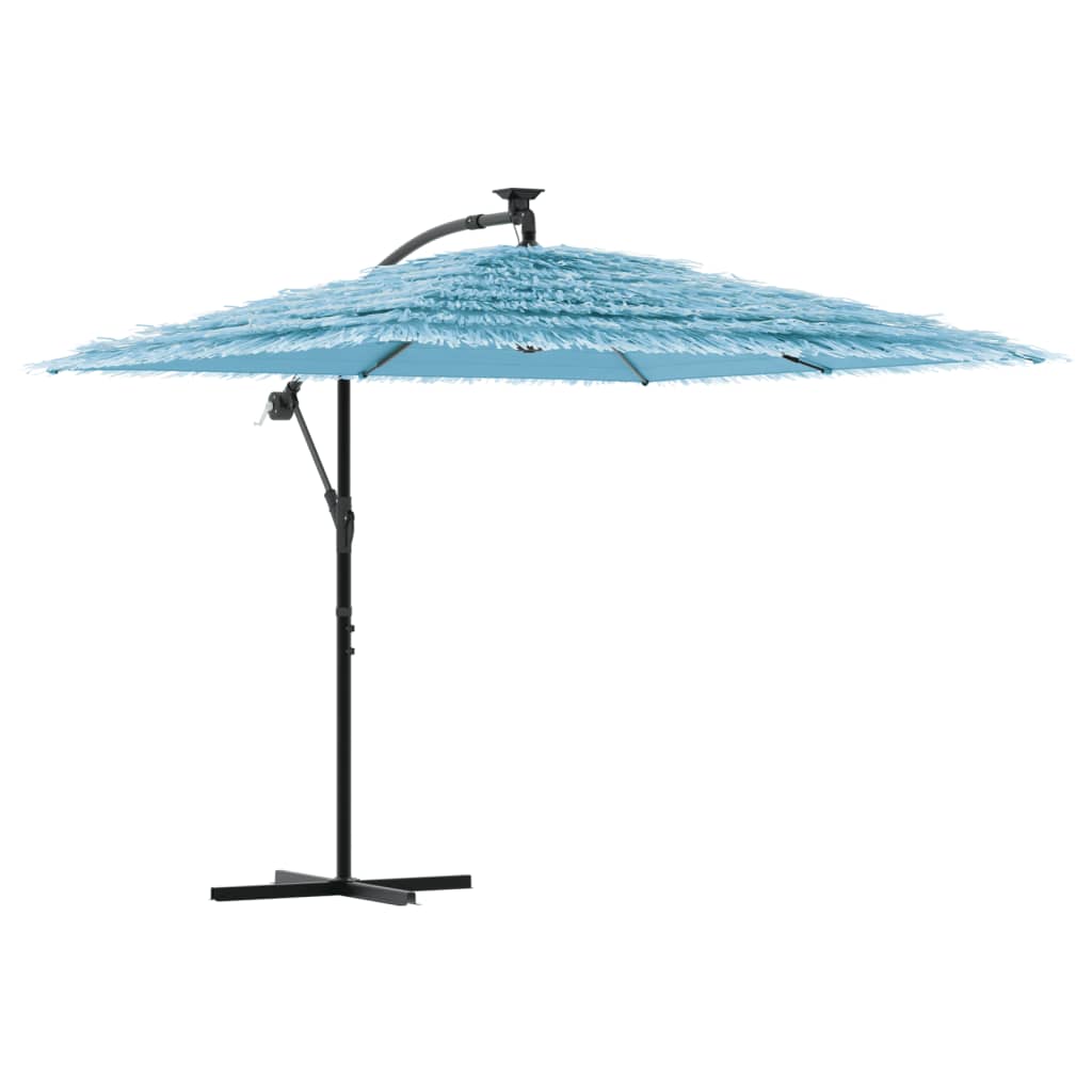 Garden Parasol with Steel Pole Blue 246x246x230 cm