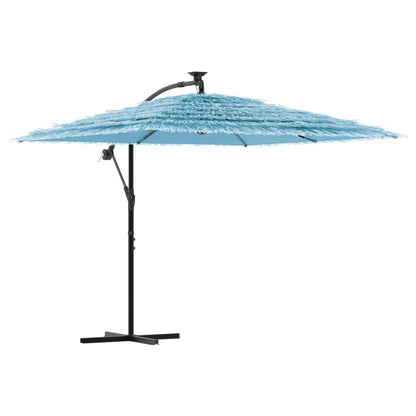 Garden Parasol with Steel Pole Blue 246x246x230 cm