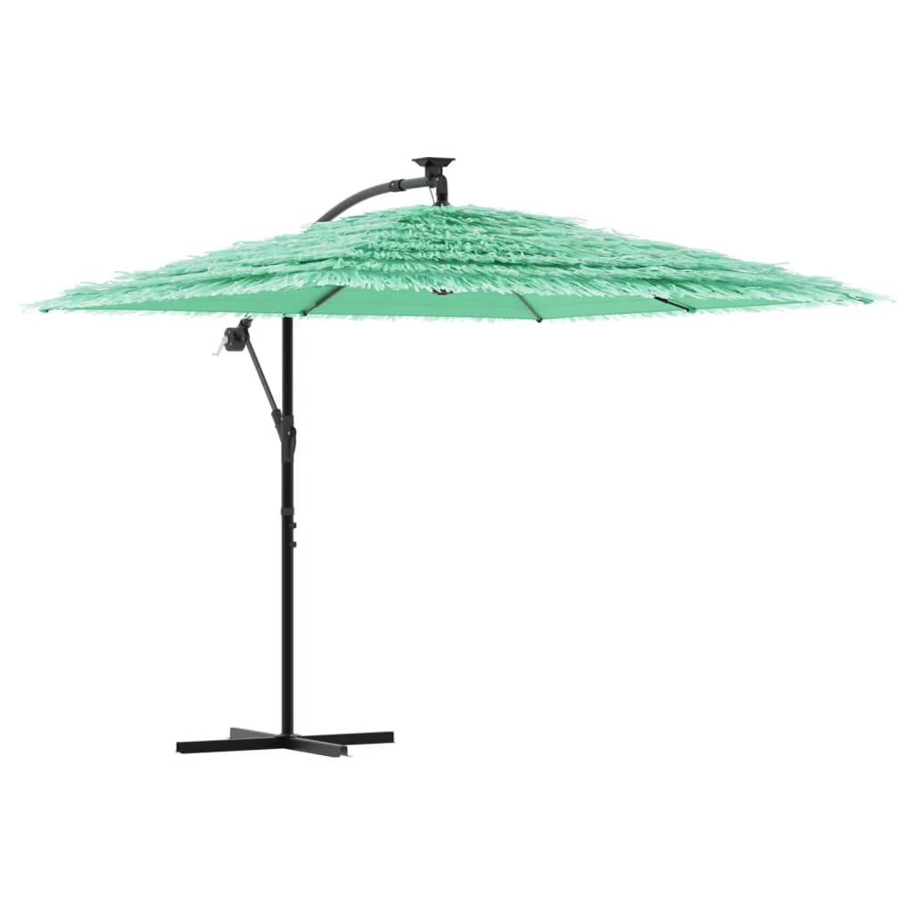 Garden Parasol with Steel Pole Green 246x246x230 cm