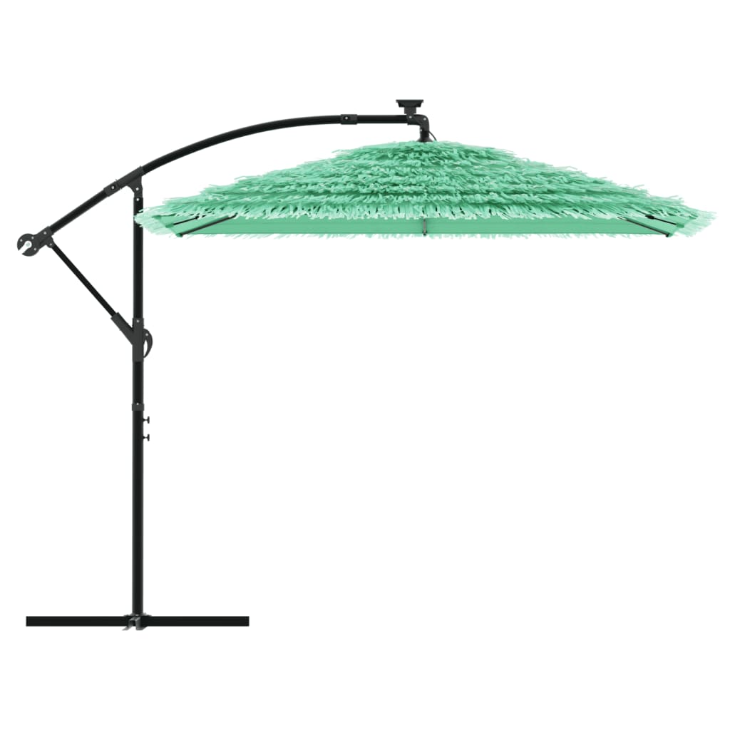 Garden Parasol with Steel Pole Green 246x246x230 cm