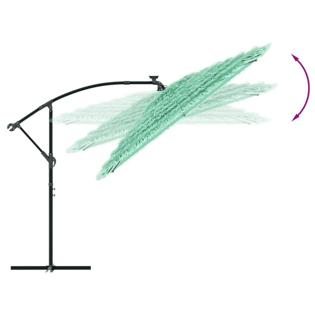 Garden Parasol with Steel Pole Green 246x246x230 cm