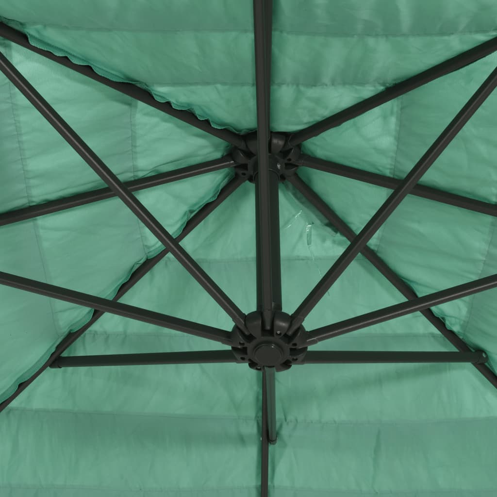 Garden Parasol with Steel Pole Green 246x246x230 cm