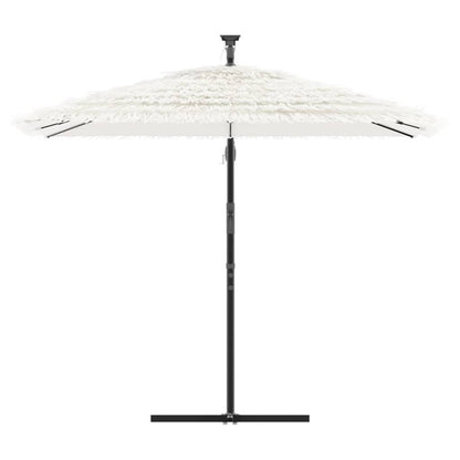 Garden Parasol with Steel Pole White 246x246x230 cm