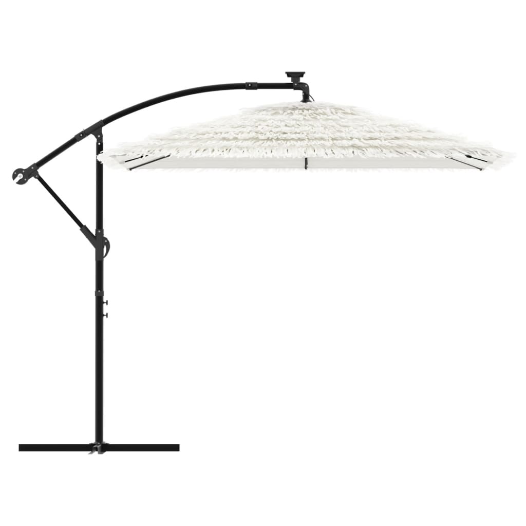 Garden Parasol with Steel Pole White 246x246x230 cm