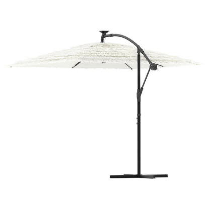 Garden Parasol with Steel Pole White 246x246x230 cm