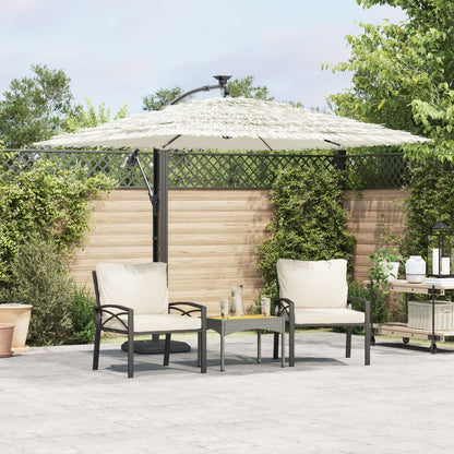 Garden Parasol with Steel Pole White 246x246x230 cm