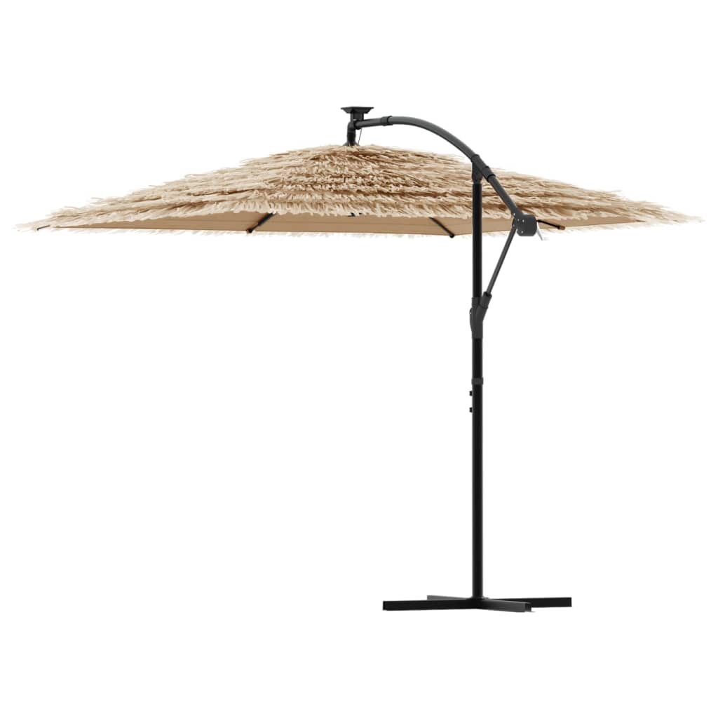 Garden Parasol with Steel Pole Brown 269x269x235 cm