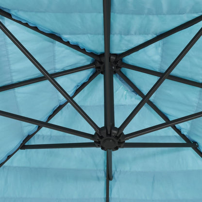 Garden Parasol with Steel Pole Blue 269x269x235 cm