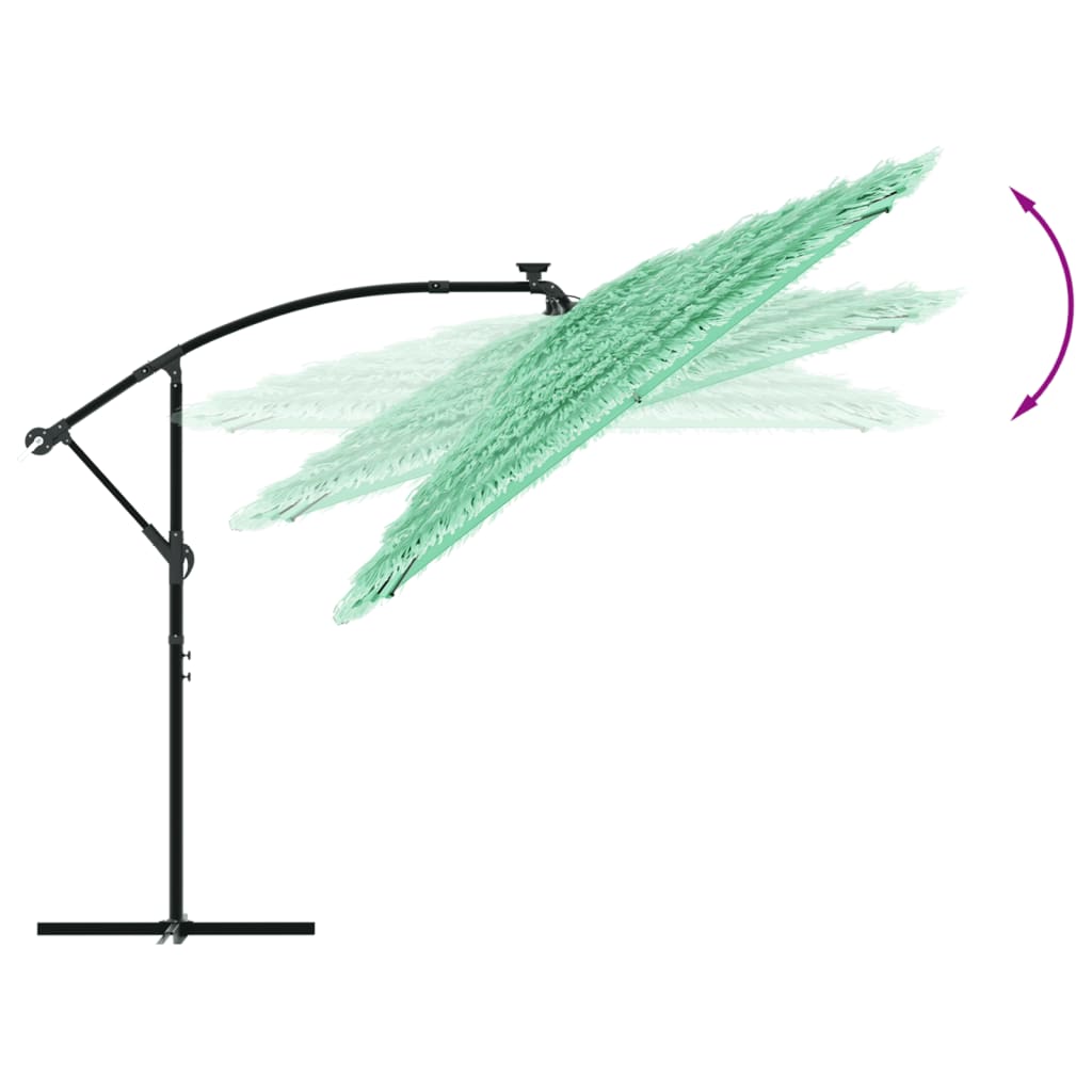 Garden Parasol with Steel Pole Green 269x269x235 cm