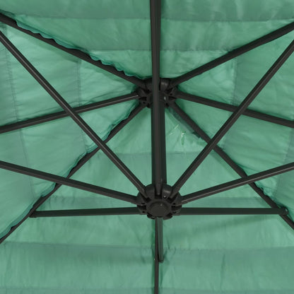 Garden Parasol with Steel Pole Green 269x269x235 cm